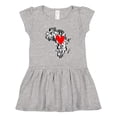 thumbnail image 1 of Inktastic Black History Month Ink Print African Heart Girls Toddler Dress, 1 of 5
