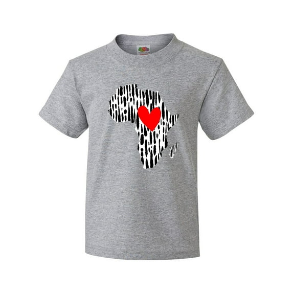 Inktastic Black History Month Ink Print African Heart Youth T-Shirt