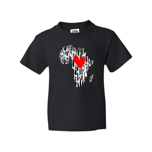 Inktastic Black History Month Ink Print African Heart Youth T-Shirt