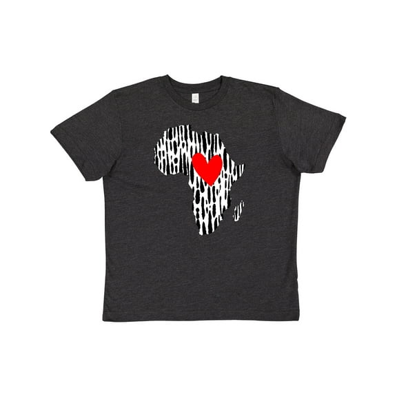 Inktastic Black History Month Ink Print African Heart Youth T-Shirt