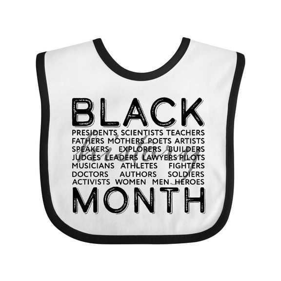 Inktastic Black History Month Occupations and Identities Boys or Girls Baby Bib