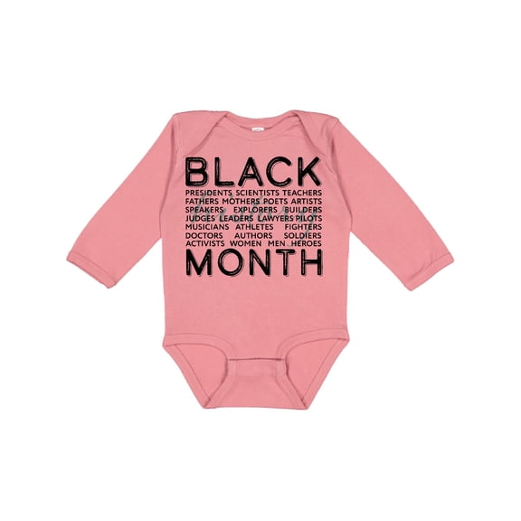 Inktastic Black History Month- Occupations and Identities Boys or Girls Long Sleeve Baby Bodysuit