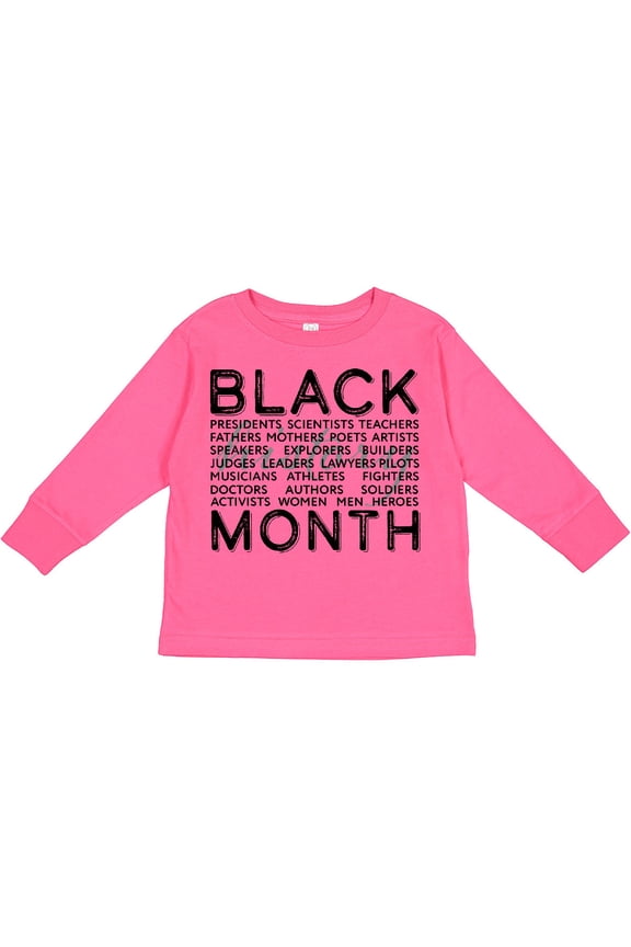 Black History Month Occupations and Identities Boys or Girls Long Sleeve Toddler T-Shirt