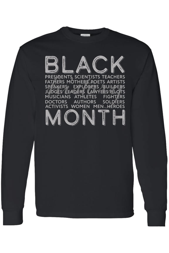 Black History Month Occupations and Identities Long Sleeve T-Shirt