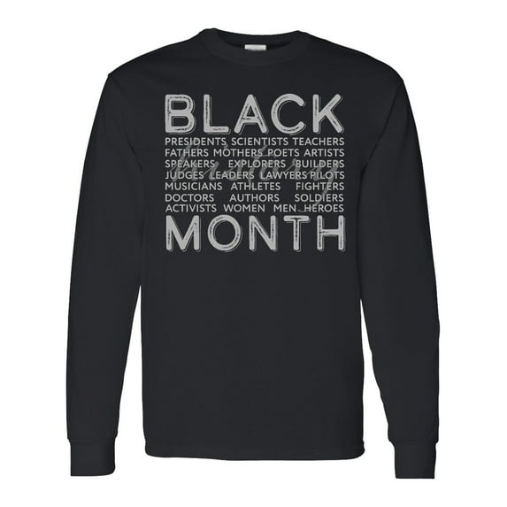 Inktastic Black History Month Occupations and Identities Long Sleeve T-Shirt