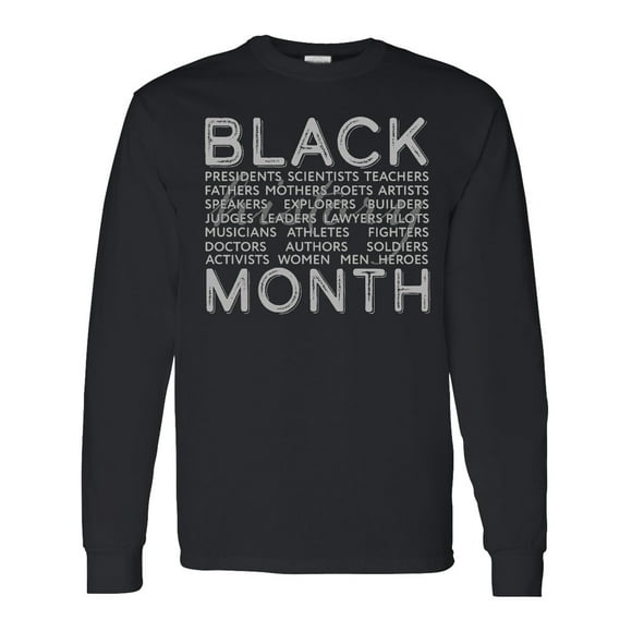 Inktastic Black History Month Occupations and Identities Long Sleeve T-Shirt