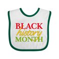 thumbnail image 1 of Inktastic Black History Month- Red, Green, Yellow Boys or Girls Baby Bib, 1 of 4