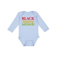 thumbnail image 1 of Inktastic Black History Month- Red, Green, Yellow Boys or Girls Long Sleeve Baby Bodysuit, 1 of 5