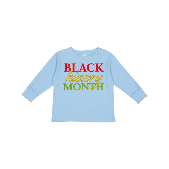 Inktastic Black History Month Red, Green, Yellow Boys or Girls Long Sleeve Toddler T-Shirt
