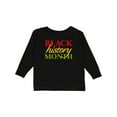 thumbnail image 1 of Inktastic Black History Month Red, Green, Yellow Boys or Girls Long Sleeve Toddler T-Shirt, 1 of 5