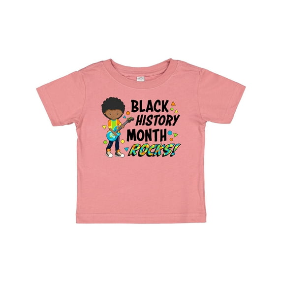 Inktastic Black History Month Rocks- Boy with Guitar Boys or Girls Baby T-Shirt