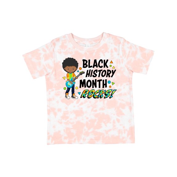 Inktastic Black History Month Rocks- Boy with Guitar Boys or Girls Toddler T-Shirt