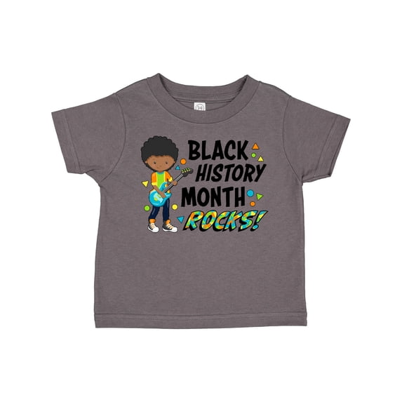 Inktastic Black History Month Rocks- Boy with Guitar Boys or Girls Toddler T-Shirt