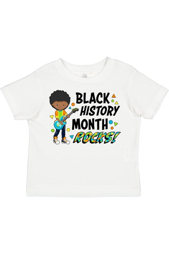 Black History Month Rocks- Boy with Guitar Boys or Girls Toddler T-Shirt
