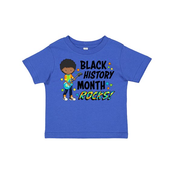 Inktastic Black History Month Rocks- Boy with Guitar Boys or Girls Toddler T-Shirt