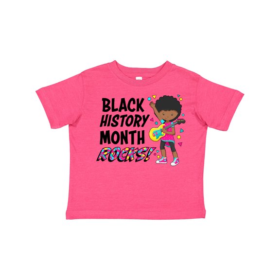 Inktastic Black History Month Rocks Girl with Guitar Boys or Girls Toddler T-Shirt