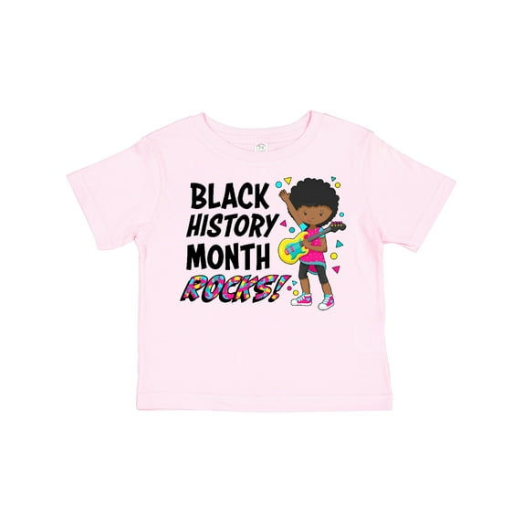 Inktastic Black History Month Rocks Girl with Guitar Boys or Girls Toddler T-Shirt