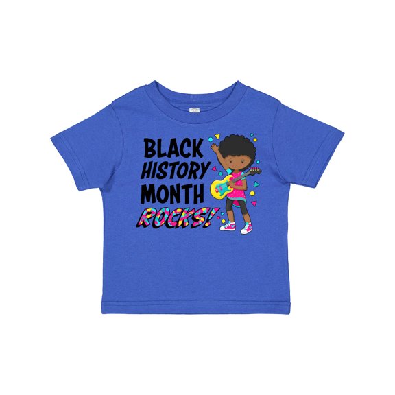 Inktastic Black History Month Rocks Girl with Guitar Boys or Girls Toddler T-Shirt