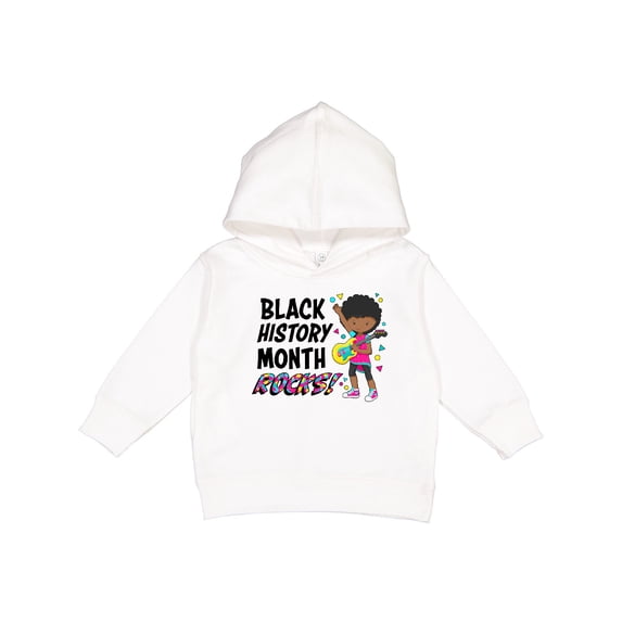 Inktastic Black History Month Rocks Girl with Guitar Toddler Hoodie