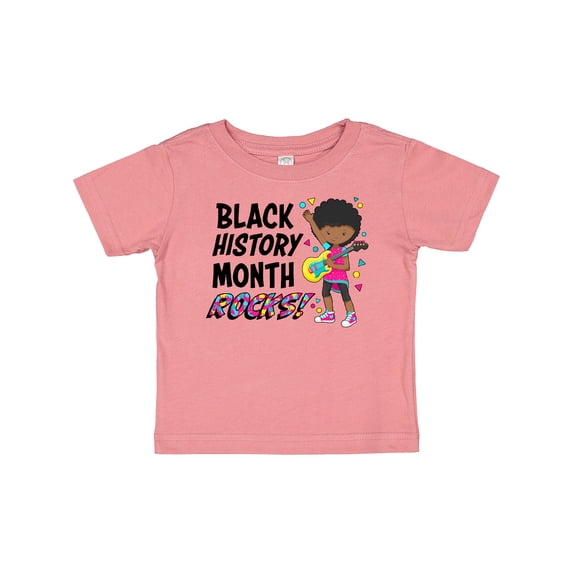 Inktastic Black History Month Rocks- girl with guitar Boys or Girls Baby T-Shirt