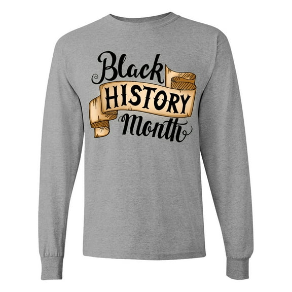Inktastic Black History Month with Vintage Banner Long Sleeve T-Shirt