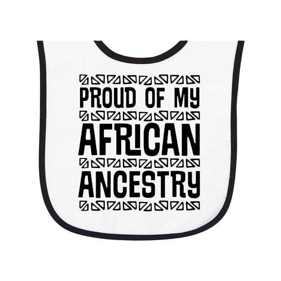 Inktastic Black History Proud African Ancestry Baby Terry Cloth Bib