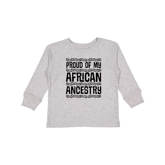 Inktastic Black History Proud African Ancestry Boys or Girls Long Sleeve Toddler T-Shirt
