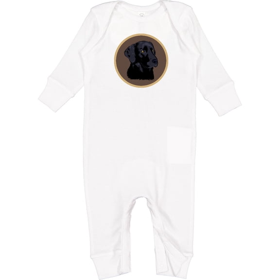Inktastic Black Lab Dog Labrador Retriever Baby Romper Coveralls