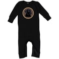thumbnail image 1 of Inktastic Black Lab Dog Labrador Retriever Baby Romper Coveralls, 1 of 4