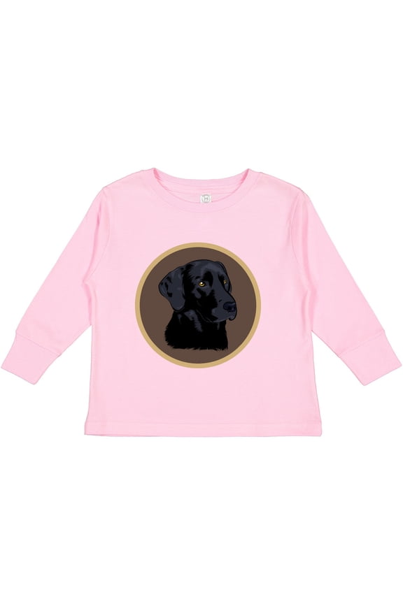 Black Lab Dog Labrador Retriever Boys or Girls Long Sleeve Toddler T-Shirt