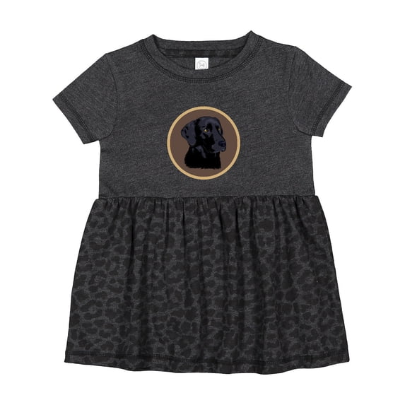 Inktastic Black Lab Dog Labrador Retriever Girls Baby Dress