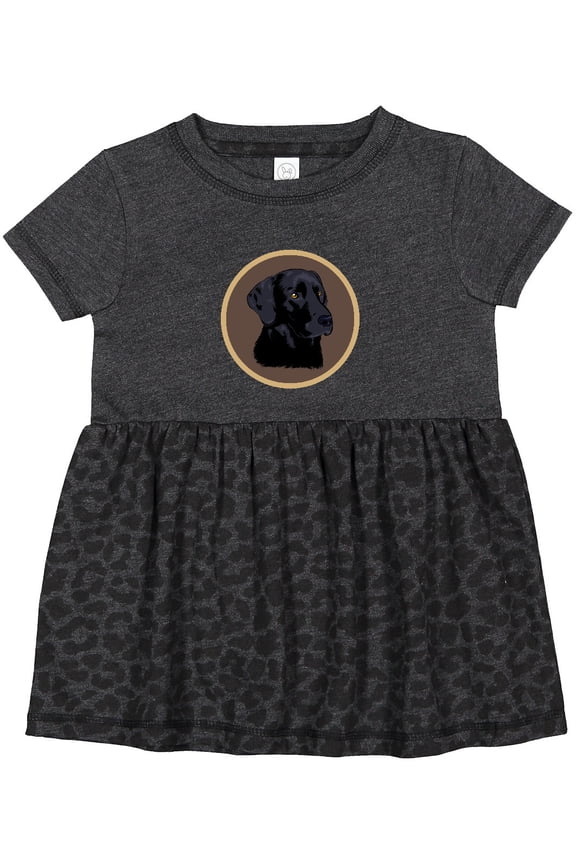Black Lab Dog Labrador Retriever Girls Baby Dress