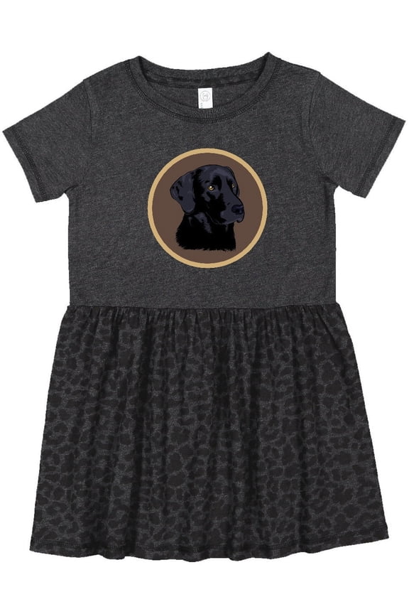 Black Lab Dog Labrador Retriever Girls Toddler Dress