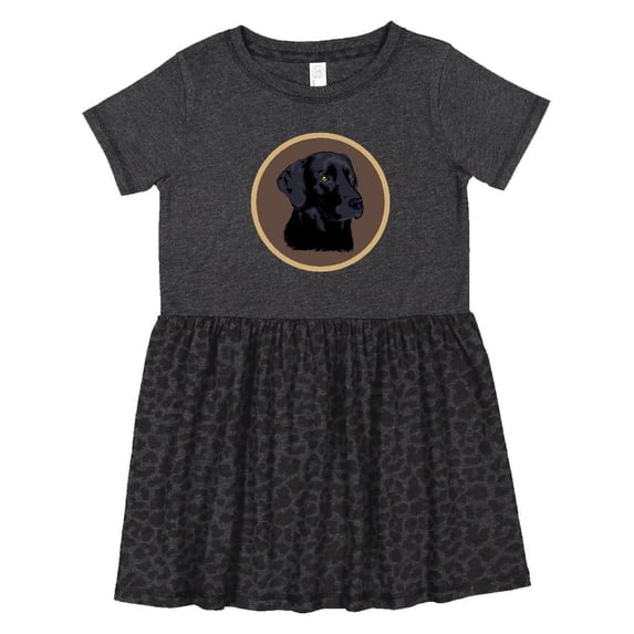 Inktastic Black Lab Dog Labrador Retriever Girls Toddler Dress