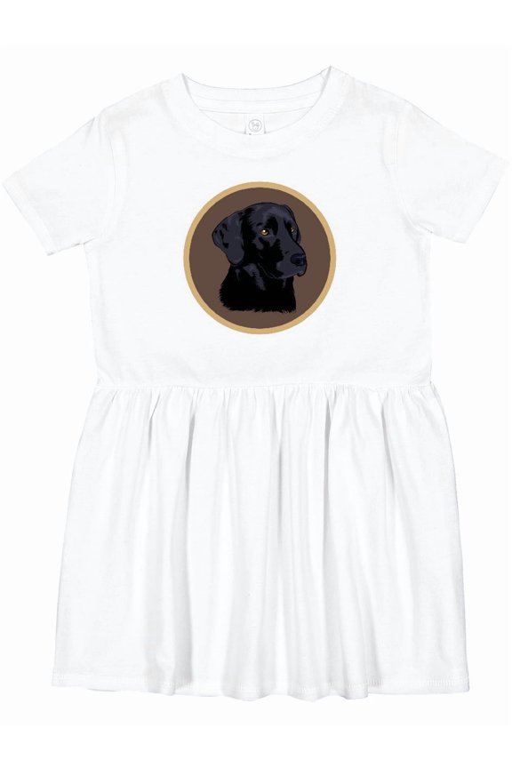Black Lab Dog Labrador Retriever Girls Toddler Dress