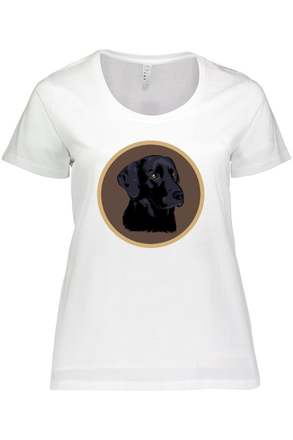 Black Lab Dog Labrador Retriever Women's Plus Size T-Shirt