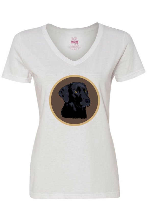 Black Lab Dog Labrador Retriever Women's V-Neck T-Shirt
