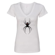 Inktastic Black Widow Womens V-Neck T-Shirt