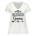 thumbnail image 1 of Inktastic Blessed Gammy Gift Women's Plus Size V-Neck T-Shirt, 1 of 5