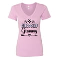 thumbnail image 1 of Inktastic Blessed Grammy Women's V-Neck T-Shirt, 1 of 5