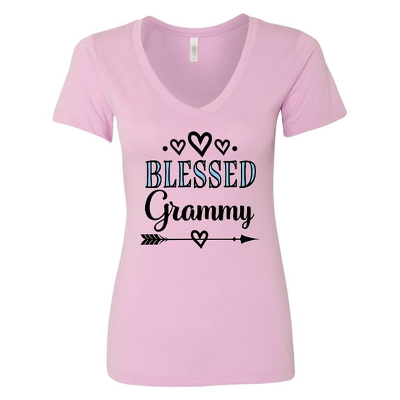 Inktastic Blessed Grammy Women's V-Neck T-Shirt