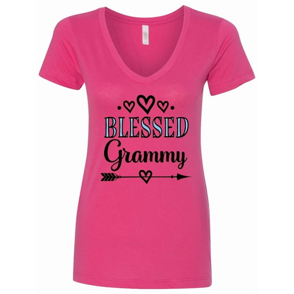 Inktastic Blessed Grammy Women's V-Neck T-Shirt