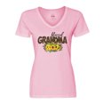 thumbnail image 1 of Inktastic Blessed Grandma Sunflowers and Leopard Print Women's V-Neck T-Shirt, 1 of 5