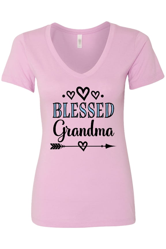 Blessed Grandma for Grandmother Women's V-Neck T-Shirt