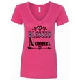 thumbnail image 1 of Inktastic Blessed Nonna Grandma Women's V-Neck T-Shirt, 1 of 5