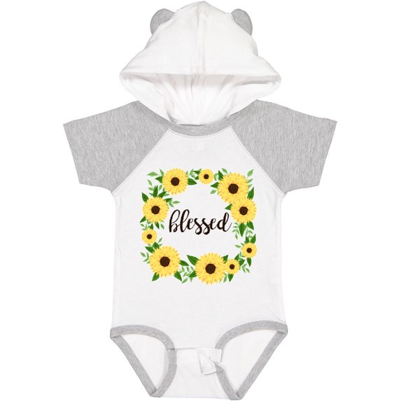 Inktastic Blessed Sunflower Wreath Girls Baby Bodysuit