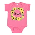 thumbnail image 1 of Inktastic Blessed Sunflower Wreath Girls Baby Bodysuit, 1 of 5