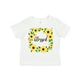 thumbnail image 1 of Inktastic Blessed Sunflower Wreath Girls Toddler T-Shirt, 1 of 5