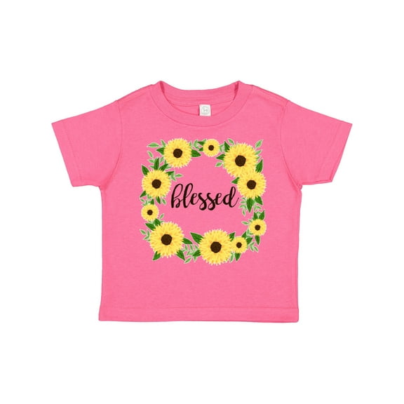 Inktastic Blessed Sunflower Wreath Girls Toddler T-Shirt