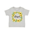 thumbnail image 1 of Inktastic Blessed Sunflower Wreath Girls Toddler T-Shirt, 1 of 5